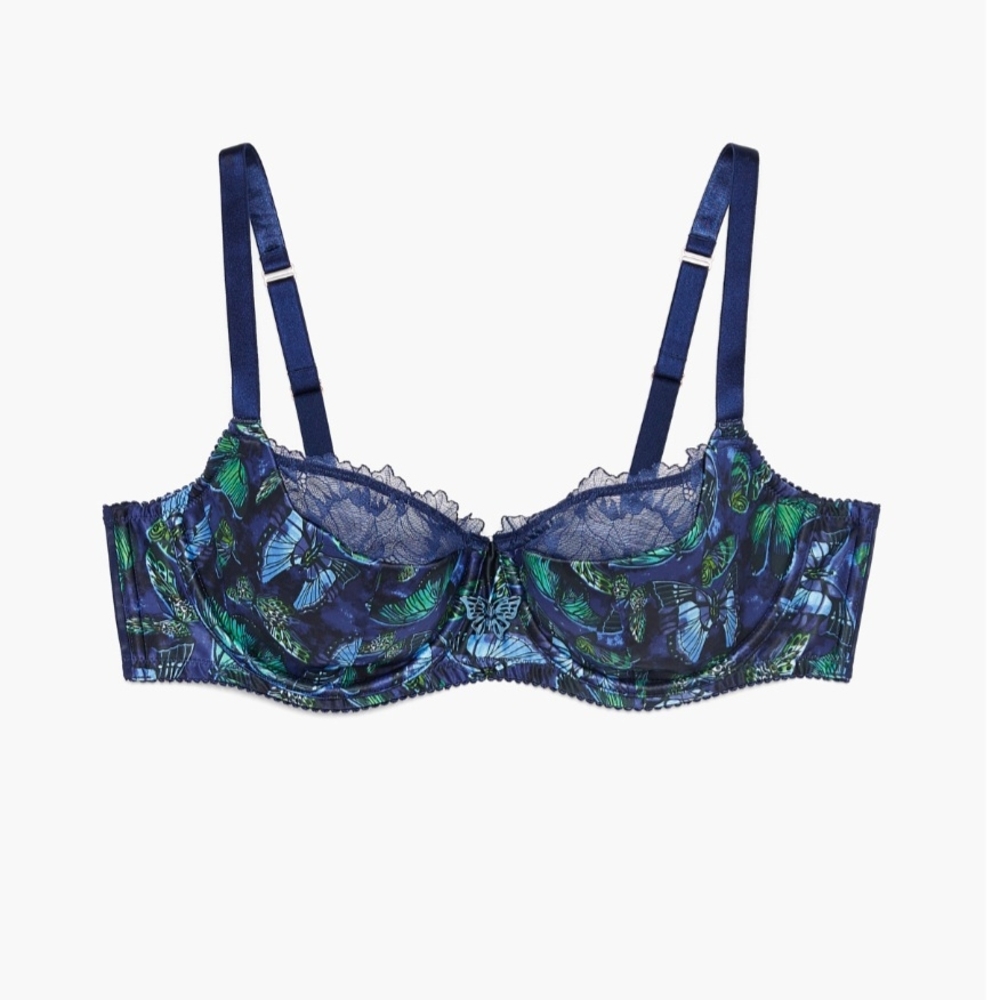 Baroque Butterfly Lace Half-Cup Bra